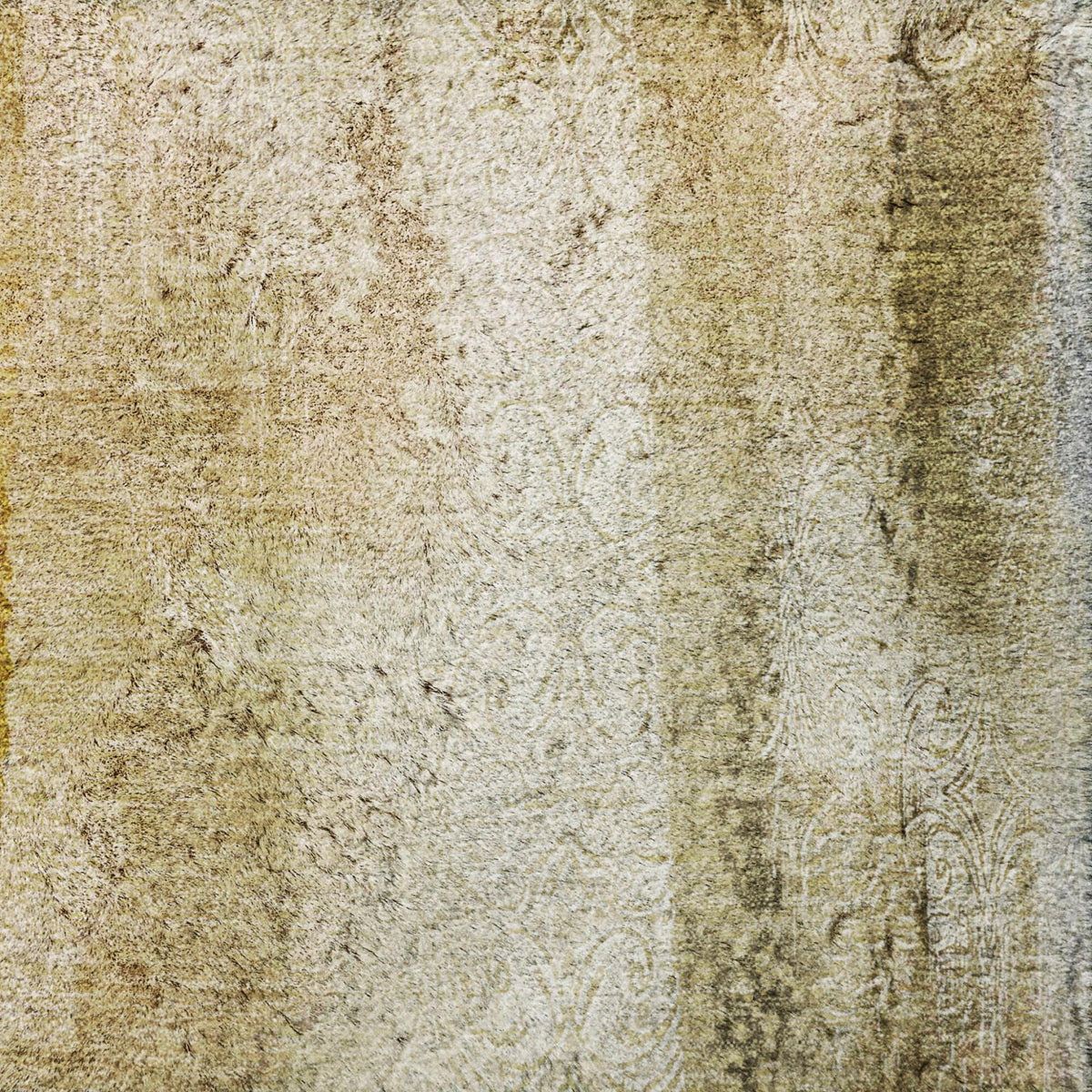3' X 5' Taupe And Beige Abstract Shag Washable Area Rug With UV Protection - HomeRoots - Flyclothing LLC