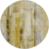 8' Taupe And Beige Abstract Shag Washable Round Rug With UV Protection - HomeRoots - Flyclothing LLC