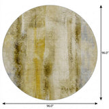 8' Taupe And Beige Abstract Shag Washable Round Rug With UV Protection - HomeRoots - Flyclothing LLC
