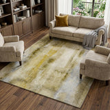 8' X 10' Taupe And Beige Abstract Shag Washable Area Rug With UV Protection - HomeRoots - Flyclothing LLC