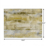 8' X 10' Taupe And Beige Abstract Shag Washable Area Rug With UV Protection - HomeRoots - Flyclothing LLC