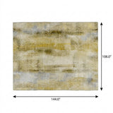 9' X 12' Taupe And Beige Abstract Shag Washable Area Rug With UV Protection - HomeRoots - Flyclothing LLC