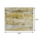 10' X 14' Taupe And Beige Abstract Shag Washable Area Rug With UV Protection - HomeRoots - Flyclothing LLC
