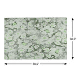 3' X 5' Green And Gray Floral Shag Washable Area Rug With UV Protection - HomeRoots - Flyclothing LLC