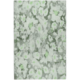 8' X 10' Green And Gray Floral Shag Washable Area Rug With UV Protection - HomeRoots - Flyclothing LLC
