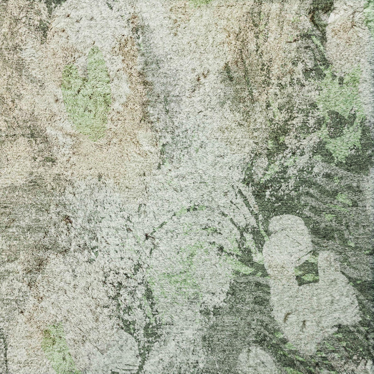 9' X 12' Green And Gray Floral Shag Washable Area Rug With UV Protection - HomeRoots - Flyclothing LLC