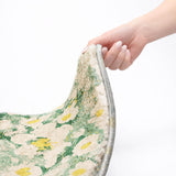 3' X 5' Green And Gold Floral Shag Washable Area Rug With UV Protection - HomeRoots - Flyclothing LLC
