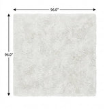 8' Khaki And Brown Floral Shag Washable Round Rug With UV Protection - HomeRoots - Flyclothing LLC