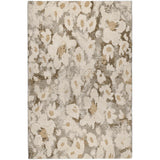 8' X 10' Khaki And Brown Floral Shag Washable Area Rug With UV Protection - HomeRoots - Flyclothing LLC