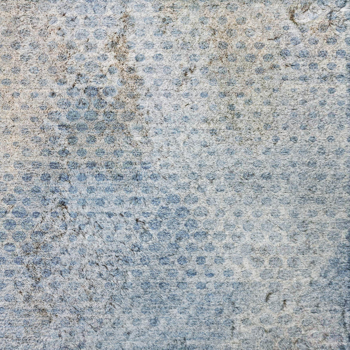 9' X 12' Blue And Denim Blue Geometric Shag Washable Area Rug With UV Protection - HomeRoots - Flyclothing LLC