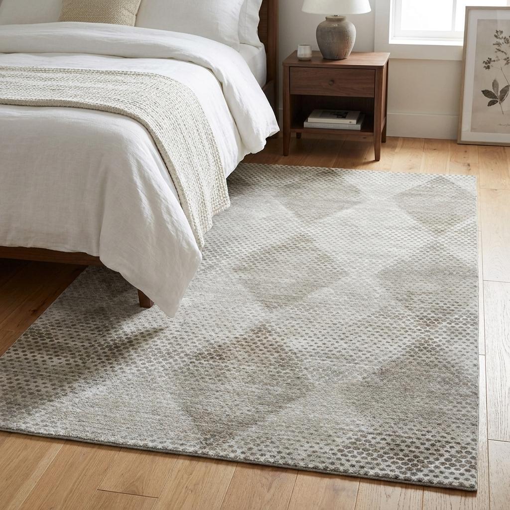 3' X 5' Gray And Silver Geometric Shag Washable Area Rug With UV Protection - HomeRoots - Flyclothing LLC