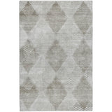 3' X 5' Gray And Silver Geometric Shag Washable Area Rug With UV Protection - HomeRoots - Flyclothing LLC