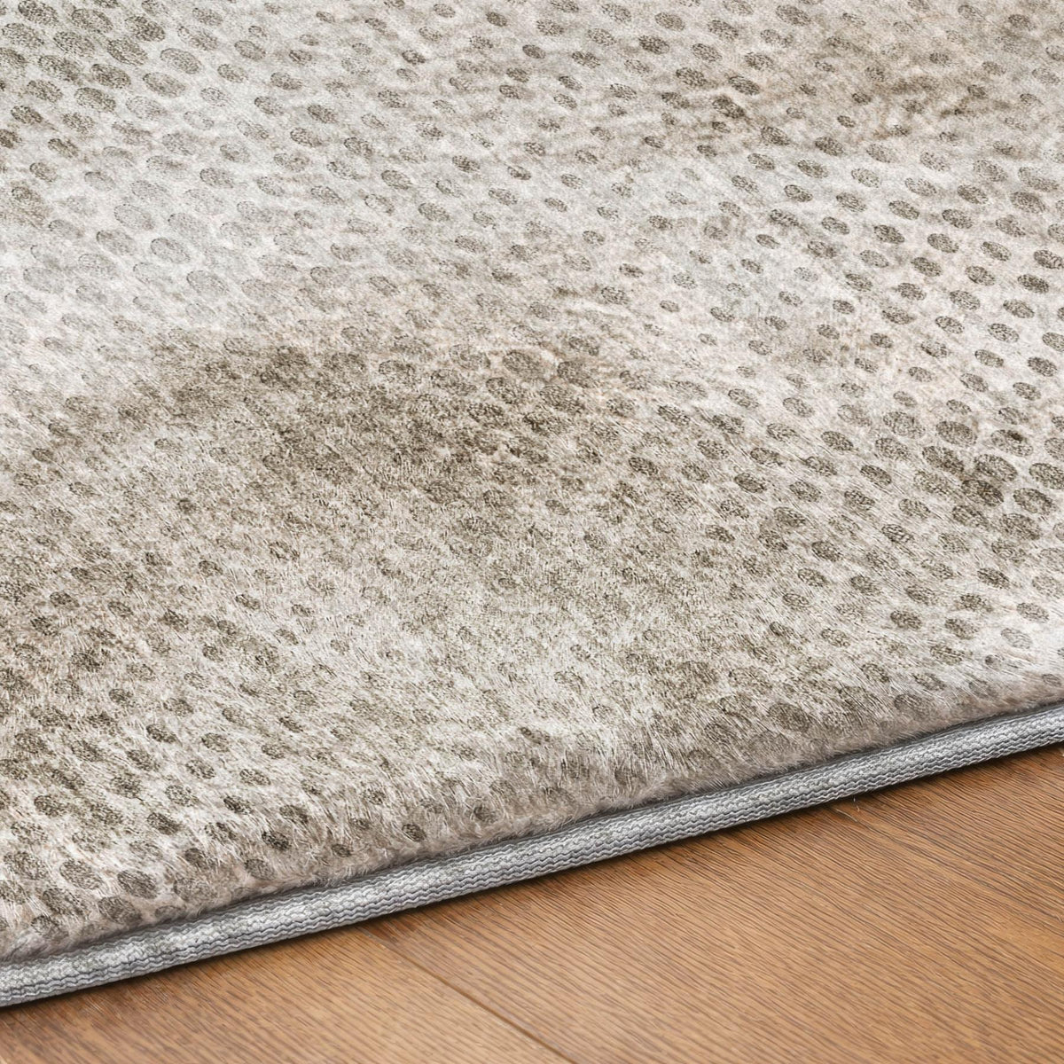 8' X 10' Gray And Silver Geometric Shag Washable Area Rug With UV Protection - HomeRoots - Flyclothing LLC