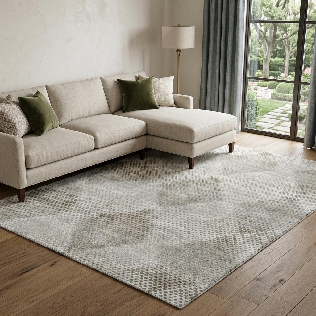 10' X 14' Gray And Silver Geometric Shag Washable Area Rug With UV Protection - HomeRoots - Flyclothing LLC