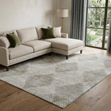 10' X 14' Gray And Silver Geometric Shag Washable Area Rug With UV Protection - HomeRoots - Flyclothing LLC