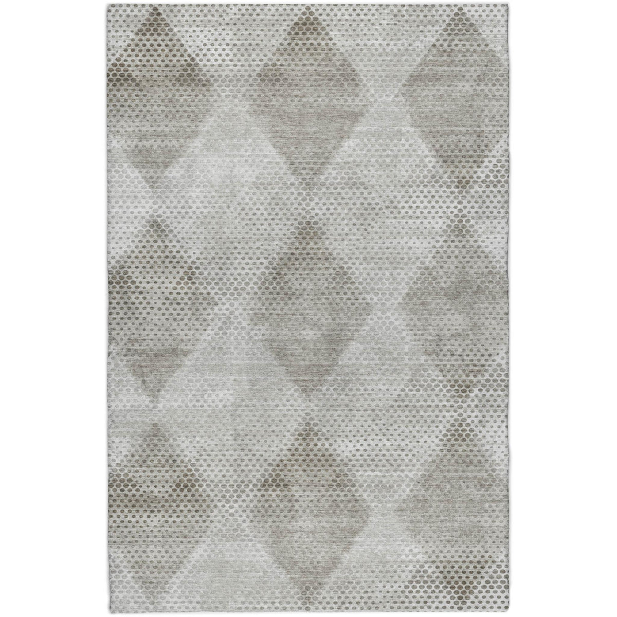 10' X 14' Gray And Silver Geometric Shag Washable Area Rug With UV Protection - HomeRoots - Flyclothing LLC