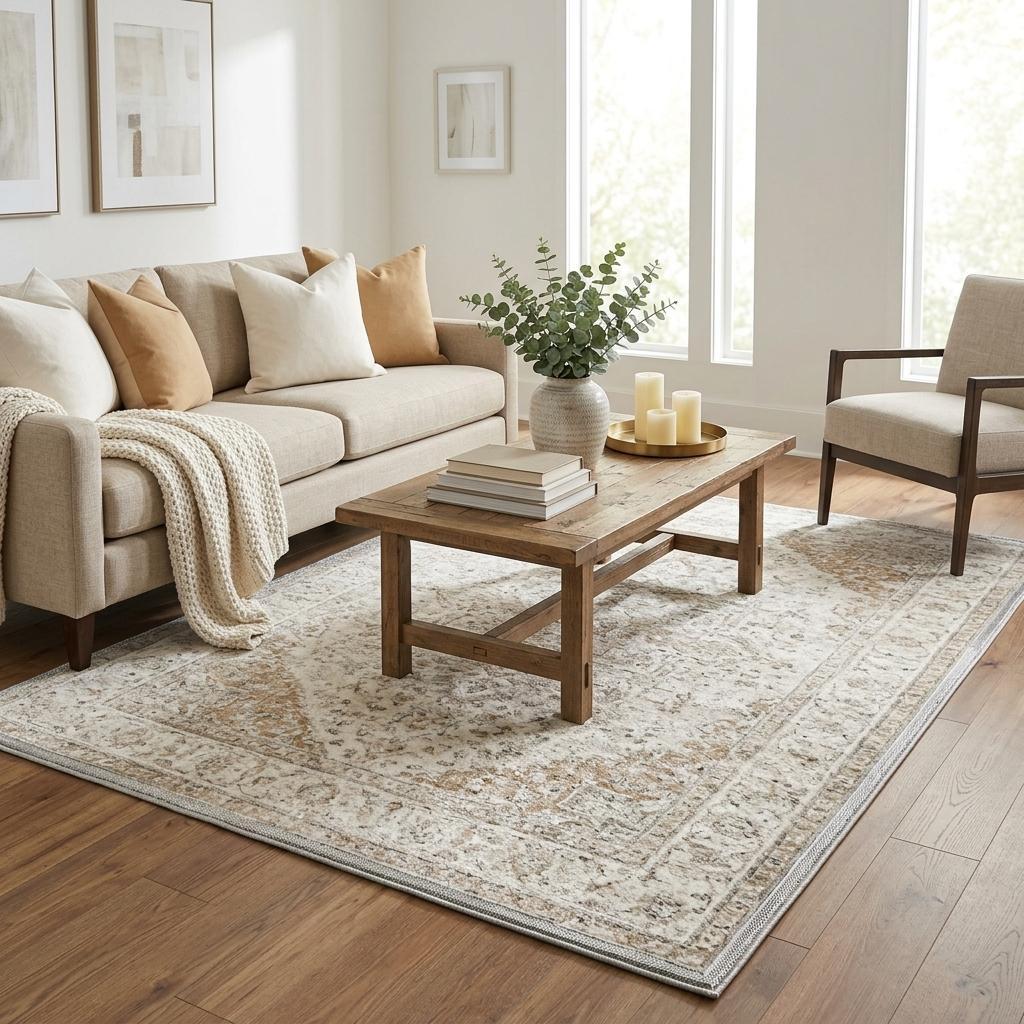 5' X 8' Ivory And Silver Geometric Shag Washable Area Rug With UV Protection - HomeRoots - Flyclothing LLC