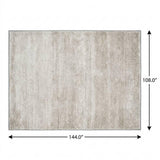 9' X 12' Ivory And Silver Geometric Shag Washable Area Rug With UV Protection - HomeRoots - Flyclothing LLC