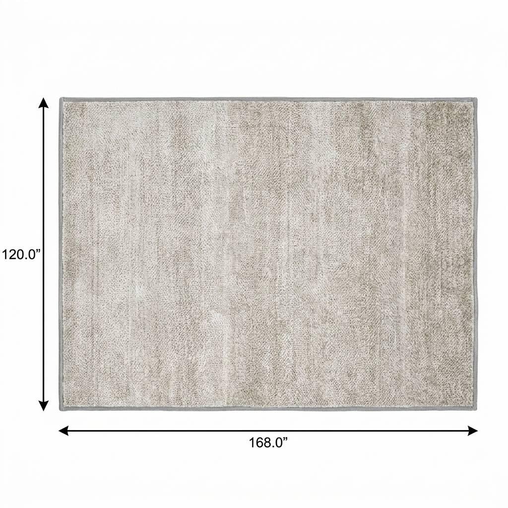 10' X 14' Ivory And Silver Geometric Shag Washable Area Rug With UV Protection - HomeRoots - Flyclothing LLC