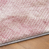 5' X 8' Merlot And Blush Geometric Shag Washable Area Rug With UV Protection - HomeRoots - Flyclothing LLC