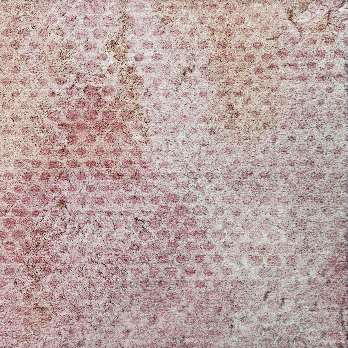 5' X 8' Merlot And Blush Geometric Shag Washable Area Rug With UV Protection - HomeRoots - Flyclothing LLC