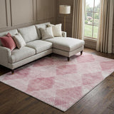 8' X 10' Merlot And Blush Geometric Shag Washable Area Rug With UV Protection - HomeRoots - Flyclothing LLC