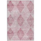 8' X 10' Merlot And Blush Geometric Shag Washable Area Rug With UV Protection - HomeRoots - Flyclothing LLC