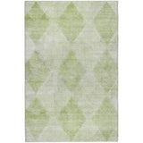 8' X 10' Mint Green And Ivory Geometric Shag Washable Area Rug With UV Protection - HomeRoots - Flyclothing LLC