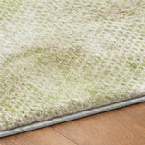 8' X 10' Mint Green And Ivory Geometric Shag Washable Area Rug With UV Protection - HomeRoots - Flyclothing LLC
