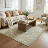 5' X 8' Teal And Ivory Geometric Shag Washable Area Rug With UV Protection - HomeRoots - Flyclothing LLC