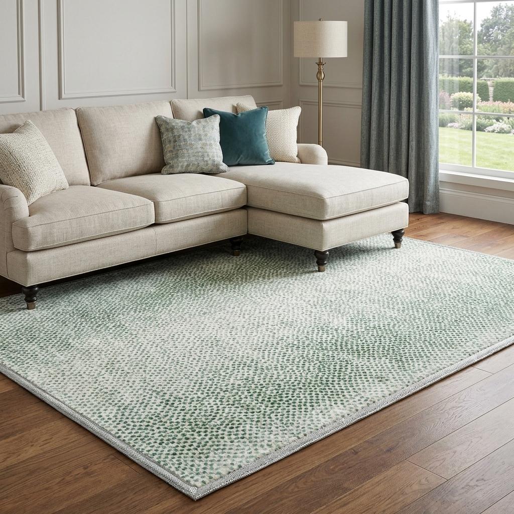 10' X 14' Teal And Ivory Geometric Shag Washable Area Rug With UV Protection - HomeRoots - Flyclothing LLC