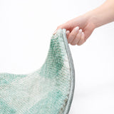 10' X 14' Teal And Ivory Geometric Shag Washable Area Rug With UV Protection - HomeRoots - Flyclothing LLC