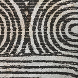 5' X 8' Black And Ivory Geometric Shag Washable Area Rug With UV Protection - HomeRoots - Flyclothing LLC