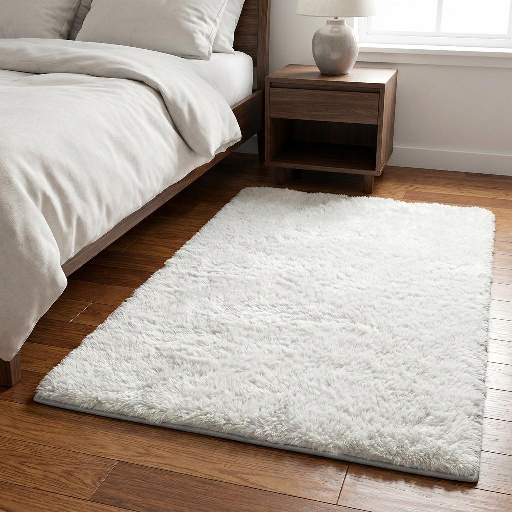 3' X 5' Gold And Ivory Geometric Shag Washable Area Rug With UV Protection - HomeRoots - Flyclothing LLC