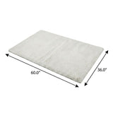 3' X 5' Gold And Ivory Geometric Shag Washable Area Rug With UV Protection - HomeRoots - Flyclothing LLC