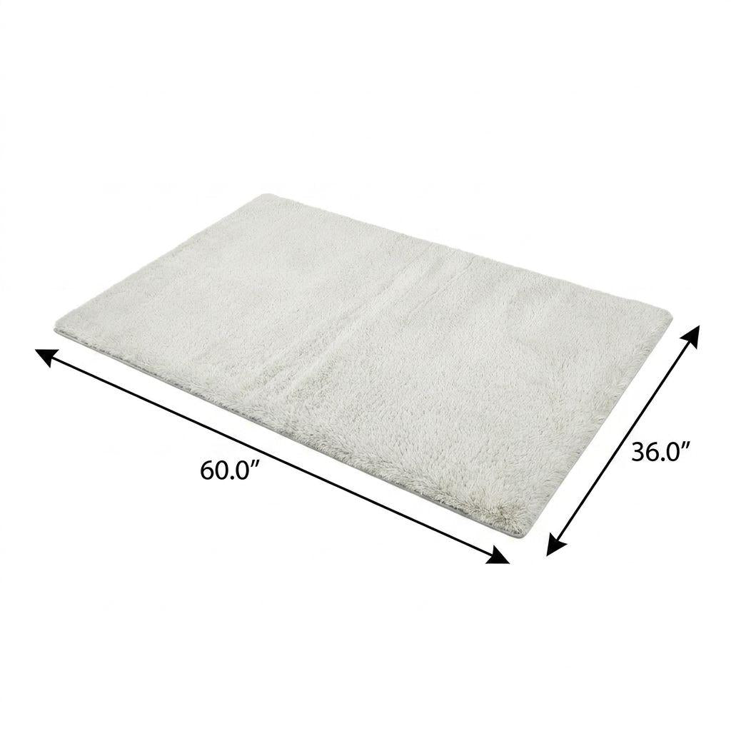 3' X 5' Gold And Ivory Geometric Shag Washable Area Rug With UV Protection - HomeRoots - Flyclothing LLC