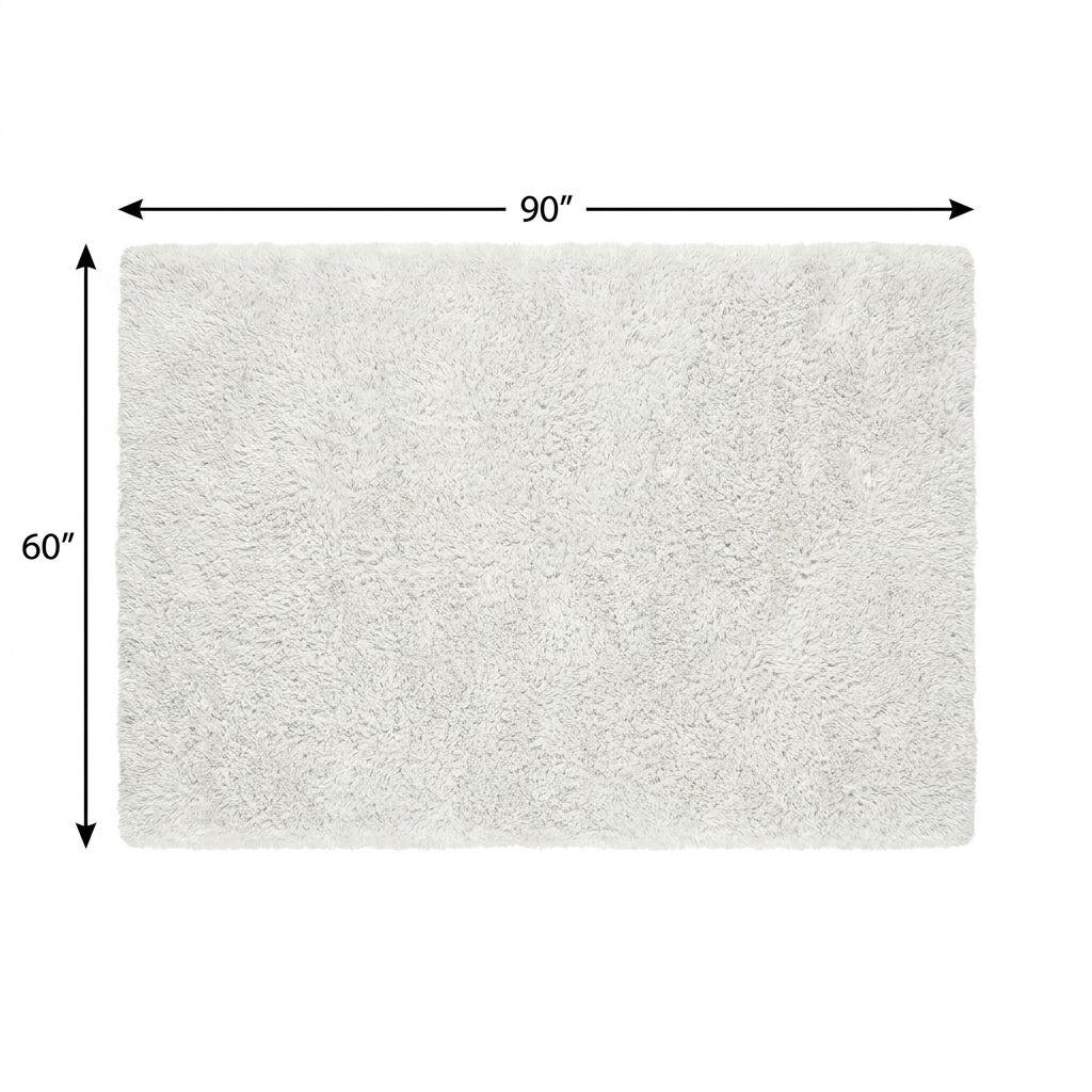 5' X 8' Gold And Ivory Geometric Shag Washable Area Rug With UV Protection - HomeRoots - Flyclothing LLC
