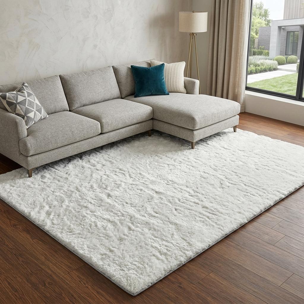 8' X 10' Gold And Ivory Geometric Shag Washable Area Rug With UV Protection - HomeRoots - Flyclothing LLC