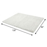 8' X 10' Gold And Ivory Geometric Shag Washable Area Rug With UV Protection - HomeRoots - Flyclothing LLC