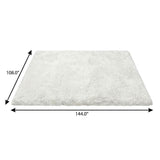 9' X 12' Gold And Ivory Geometric Shag Washable Area Rug With UV Protection - HomeRoots - Flyclothing LLC