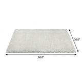3' X 5' Green And Ivory Geometric Shag Washable Area Rug With UV Protection - HomeRoots - Flyclothing LLC