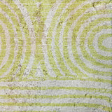 8' Green And Ivory Geometric Shag Washable Round Rug With UV Protection - HomeRoots - Flyclothing LLC