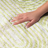 10' X 14' Green And Ivory Geometric Shag Washable Area Rug With UV Protection - HomeRoots - Flyclothing LLC