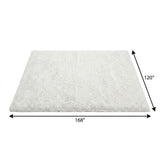 10' X 14' Green And Ivory Geometric Shag Washable Area Rug With UV Protection - HomeRoots - Flyclothing LLC