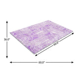 3' X 5' Purple And Ivory Geometric Shag Washable Area Rug With UV Protection - HomeRoots - Flyclothing LLC