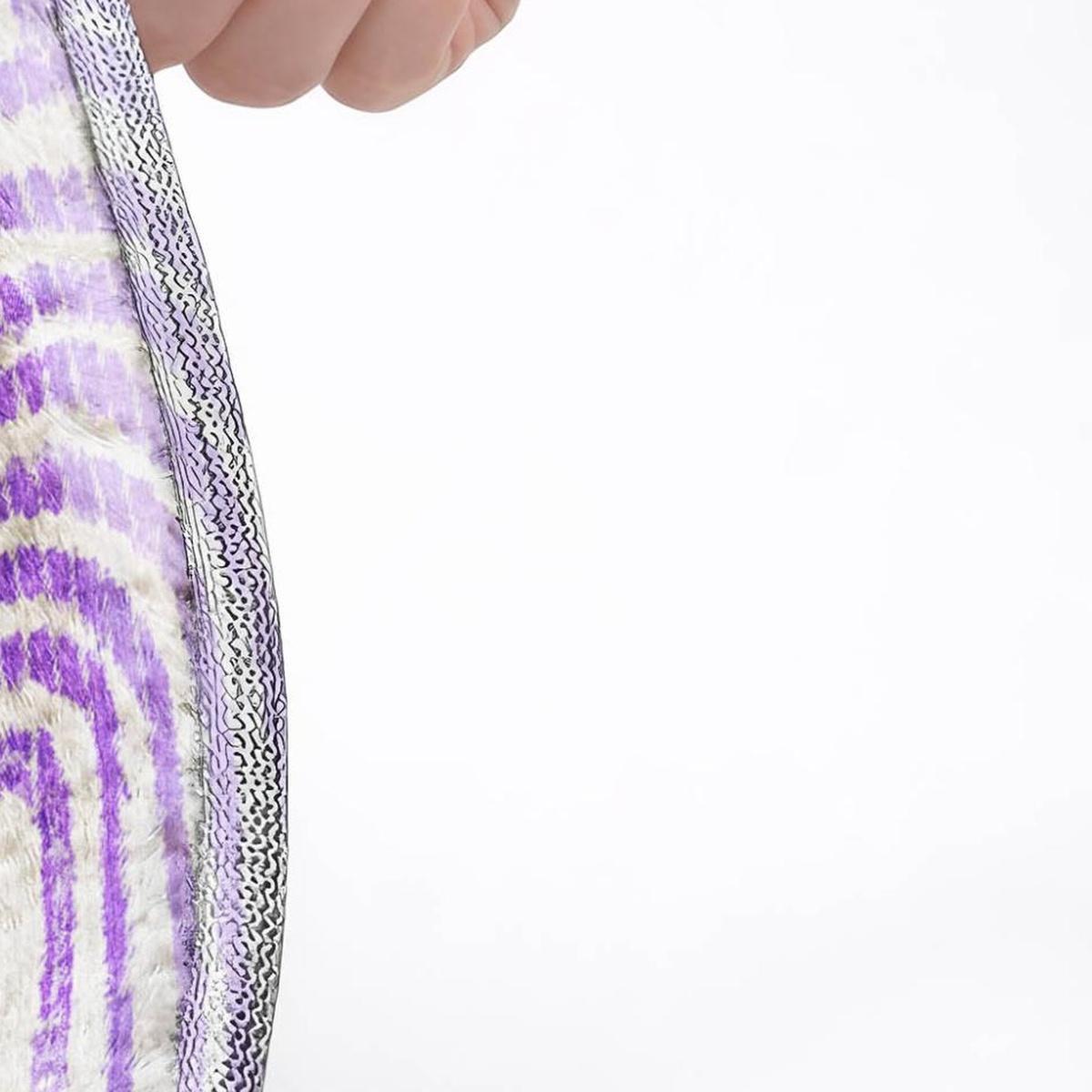 9' X 12' Purple And Ivory Geometric Shag Washable Area Rug With UV Protection - HomeRoots - Flyclothing LLC