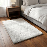 3' X 5' Salmon And Ivory Geometric Shag Washable Area Rug With UV Protection - HomeRoots - Flyclothing LLC