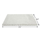 3' X 5' Salmon And Ivory Geometric Shag Washable Area Rug With UV Protection - HomeRoots - Flyclothing LLC