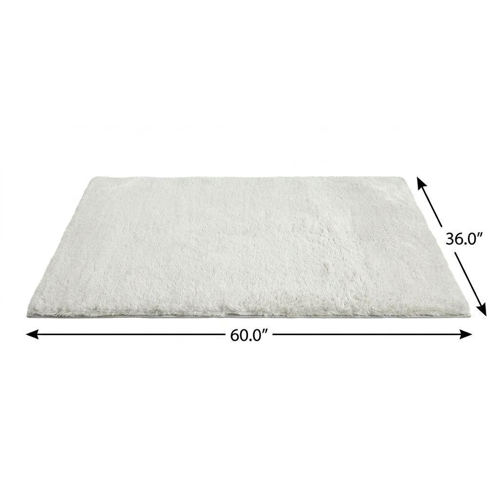 3' X 5' Salmon And Ivory Geometric Shag Washable Area Rug With UV Protection - HomeRoots - Flyclothing LLC