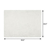 5' X 8' Salmon And Ivory Geometric Shag Washable Area Rug With UV Protection - HomeRoots - Flyclothing LLC